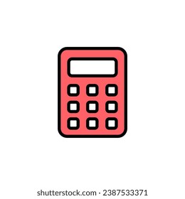 Calculator icon set illustration. Accounting calculator sign and symbol.