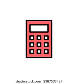 Calculator icon set illustration. Accounting calculator sign and symbol.
