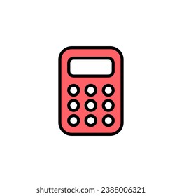 Calculator icon set illustration. Accounting calculator sign and symbol.