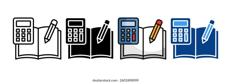 Calculator Icon Set Multiple Style Collection