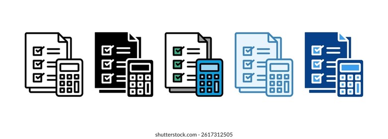 Calculator Icon Set Multiple Style Collection