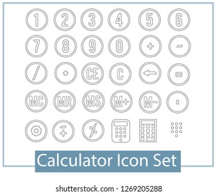 calculator icon set number calculator icon 