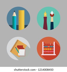 calculator icon set. vector set about school material and abacus icons set.