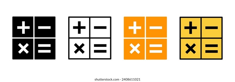 Calculator icon set vector. Accounting calculator sign and symbol.