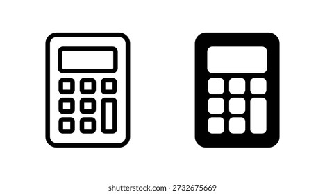 Vector de conjunto de iconos de calculadora. Signo y símbolo de la calculadora contable.