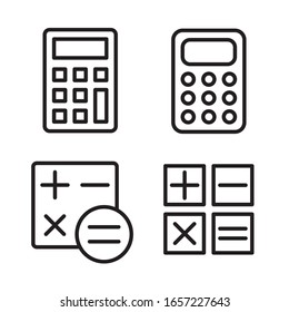 Icon-Set für den Rechner. Grafik der Vektorillustration. Geeignet für Website-Design, Logo, App, Vorlage und i. EPS10.