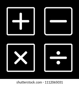 Calculator icon set. Vector illustration