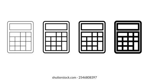 Calculator icon set. Vector illustration.