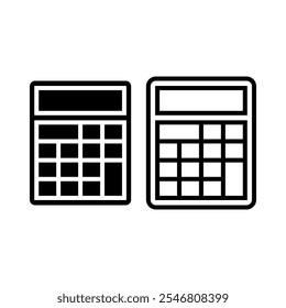 Calculator icon set. Vector illustration.