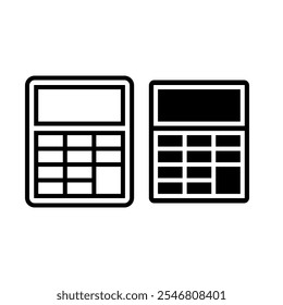 Calculator icon set. Vector illustration.