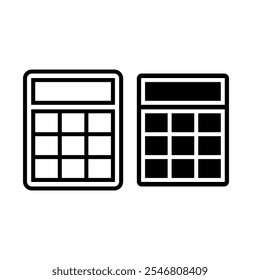 Calculator icon set. Vector illustration.