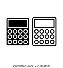 Calculator icon set. Vector illustration.