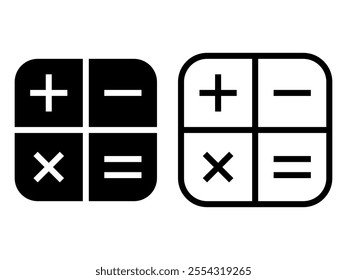 Calculator icon set. Vector illustration.