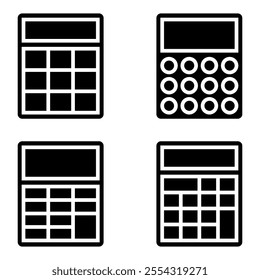 Calculator icon set. Vector illustration.