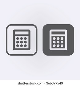 Calculator icon set . Vector illustration