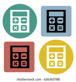 Calculator icon set. Vector illustration
