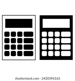 calculator icon set. Calculator Icon vector or Savings, economy concept with trendy flat style for design graphic