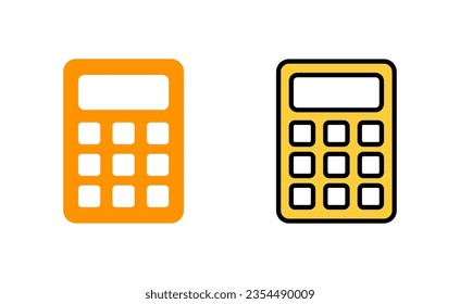 Calculator icon set for web and mobile app. Accounting calculator sign and symbol.
