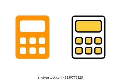 Conjunto de iconos de la calculadora para la aplicación web y móvil. Signo y símbolo de la calculadora de contabilidad.