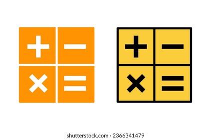 Conjunto de iconos de la calculadora para la aplicación web y móvil. Signo y símbolo de la calculadora de contabilidad.