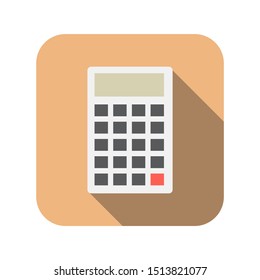 Calculator icon with shadow on background Eps10