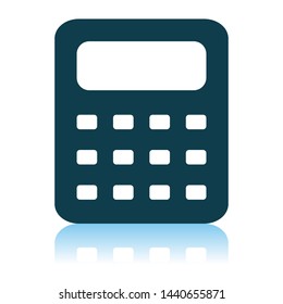 Calculator Icon. Shadow Reflection Design. Vector Illustration.