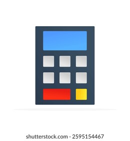 calculator icon sign calculating tool, colored flat vector. modern and minimalist design