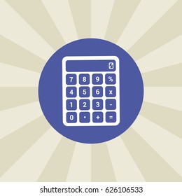 calculator icon. sign design. background