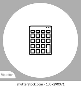 Calculator icon sign vector,Symbol, logo illustration for web and mobile