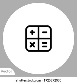 Calculator icon sign vector,Symbol, logo illustration for web and mobile