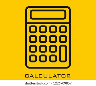 Calculator icon signs