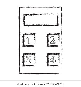 calculator icon simple design vector template