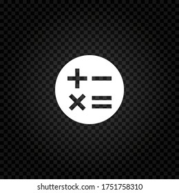 Calculator icon. Simple illustration for UI and UX, website or mobile application