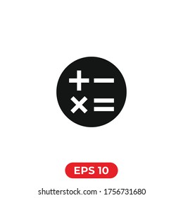 Calculator icon. Simple illustration for UI and UX, website or mobile application