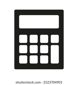 Icono de la calculadora. Herramienta matemática sencilla. Símbolo del teclado numérico. Forma de la calculadora de Vector.