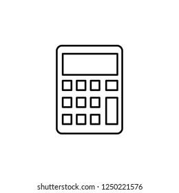 calculator icon. Simple outline vector of Education set for UI and UX, website or mobile application