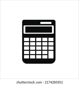 Icono de la calculadora en un símbolo de signo aislado de estilo sencillo en el vector
