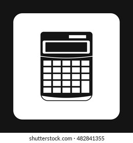Calculator icon in simple style on a white background vector illustration