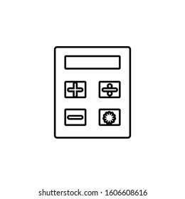 calculator icon. Simple thin line, outline vector of banking icons for ui and ux, website or mobile application