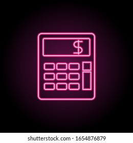 Calculator icon. Simple thin line, outline vector of banking icons for ui and ux, website or mobile application