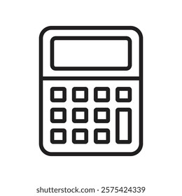 Calculator icon Simple thin outline