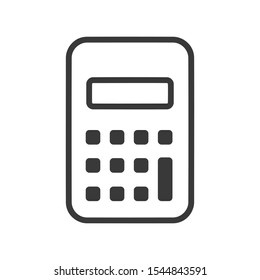 Calculator icon in simple vector format