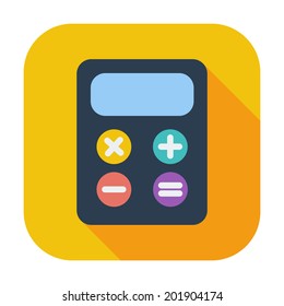 Calculator icon. Single flat color icon. Vector illustration.