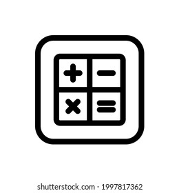 Calculator icon with square style