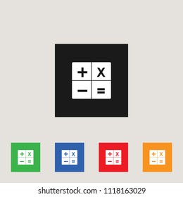 Calculator icon, stock vector illustration, EPS10. 