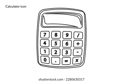 Calculator icon. style design isolated on white background.