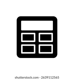 Calculator icon symbol for apps and websites. Accounting calculator sign and symbol.