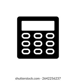 Símbolo do ícone da calculadora para aplicativos e sites. Sinal e símbolo da calculadora de contabilidade.