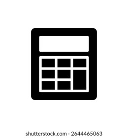 Símbolo do ícone da calculadora para aplicativos e sites. Sinal e símbolo da calculadora de contabilidade.