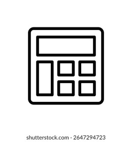 Símbolo do ícone da calculadora para aplicativos e sites. Sinal e símbolo da calculadora de contabilidade.